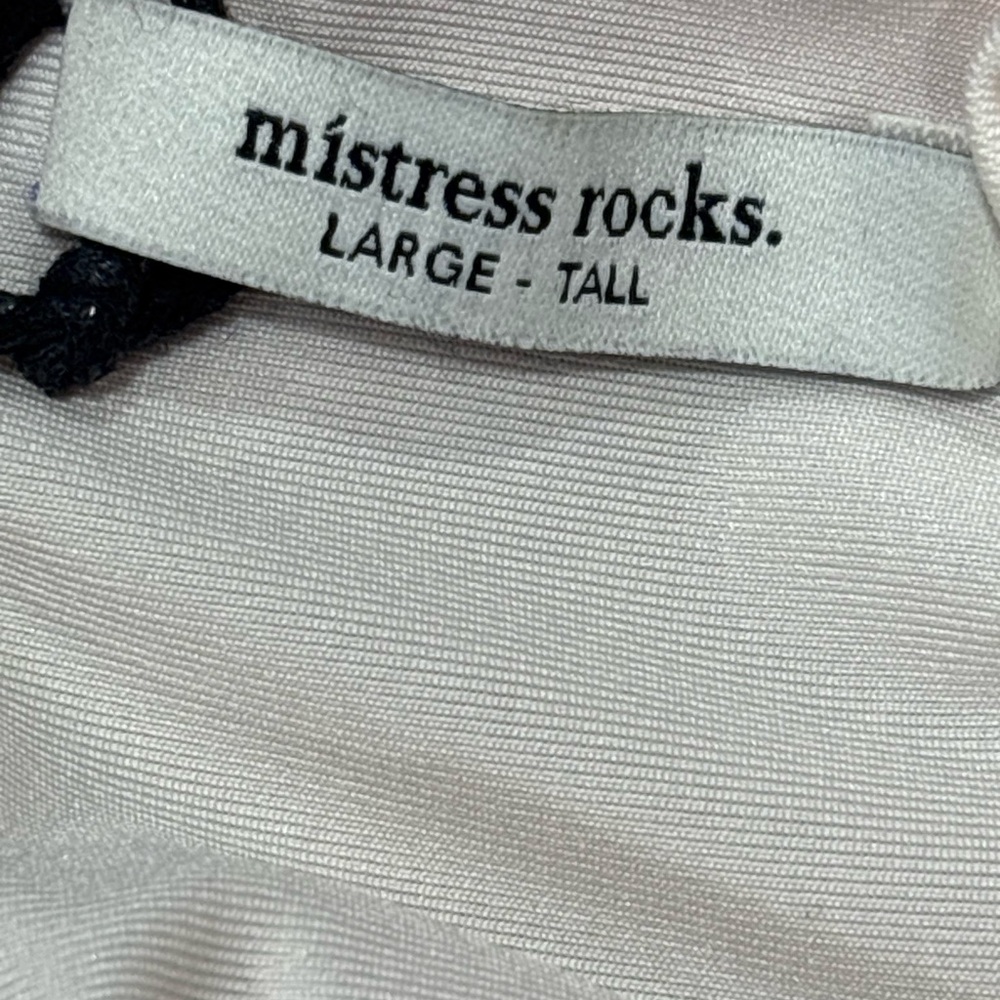 Mistress Rocks Ruffle Side Drape Mesh Minidress StretchSize Large Tall - Picture 5 of 10